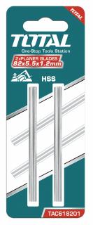 TOTAL - Set lame rindea electrica HSS -  82X5.5X1.2mm - 2 buc (INDUSTRIAL)