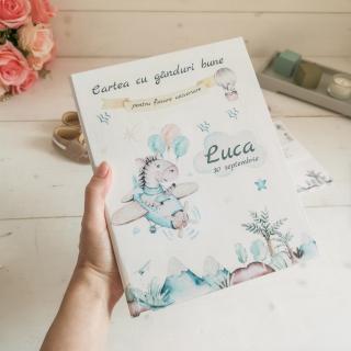 Cute Aviator Guestbook personalizat - Carte cu ganduri bune