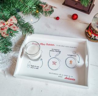 Tava pentru servirea lui Mos Craciun   Santa Treat Tray