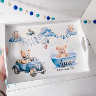 Tavita personalizata mot - Set 1 an personalizat   Teddy Bear Calator