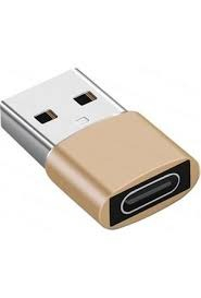 Adaptor mini USB tip C la USB, viteza rapida de transfer - Gri, auriu