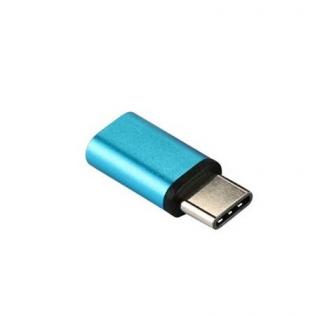 Adaptor USB tip C la micro USB pentru diverse dispozitive - Albastru