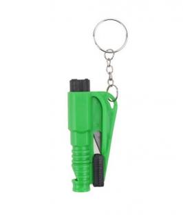 Breloc de supravietuire multifunctional 3in1,ciocan,cutit,fluier - Verde