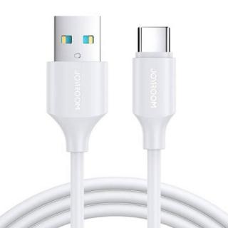 Cablu USB A la USB-C, pentru incarcare si transfer date, 3A, 480 Mbps, lungime 25 cm, alb