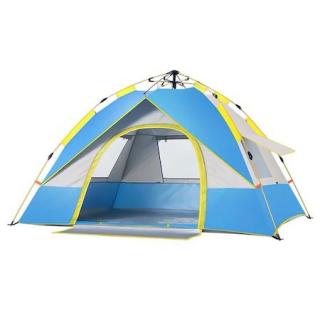 Cort de camping pentru 2-3 persoane,pliabil automat, 200x150x125cm, panza,impermeabil,  Albastru