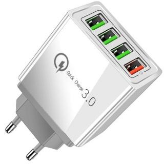 Incarcator priza,incarcare rapida 3.0 cu 4x USB - Alb