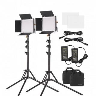 Kit 2 Panouri Bi-Color 660 LED,trepiezi 200 cm,2 gentute transport - Andoer