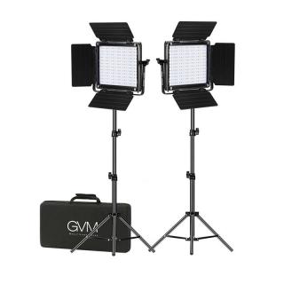 Kit 2 Panouri Bi Color GVM 680RS, 560 LED, trepiezi 200 cm inclusi, geanta transport si accesorii