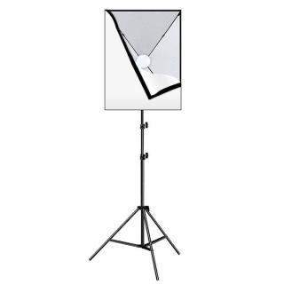 Kit studio foto, softbox 50 x 70 cm, 1 bec LED 30W 5700K, trepied 200 cm, geanta transport inclusa