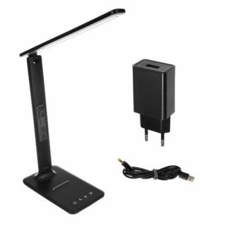 Lampa de birou LED 5W cu incarcator de priza - Negru