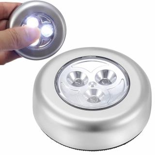 Lampa universala autoadeziva cu 3 LED-uri, utilizare baterii de tip AAA