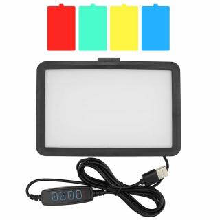 Mini panou Bi Color 160 LED, 4 filtre de culoare, alimentare USB, 2 filete universale 1 4 si 2 spatii destinate pentru montare patina