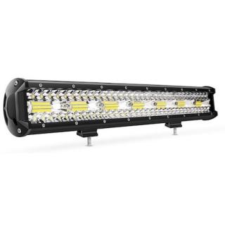 Proiector LED bar auto, ATV, offroad, 420W, 12-24V, 140 LED-uri, 54.5x6.5x7.5 cm - Negru