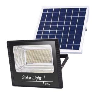 Proiector LED cu incarcare solara, de exterior, 10W, rezistent la apa IP67, telecomanda inclusa