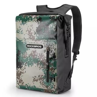 Rucsac impermeabil, 61 x 44 x 16 cm, 25l, negru verde