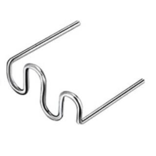 Set 100 capse metalice pentru pistol de sudat plastic, model S, 0.8 mm, otel, argintiu