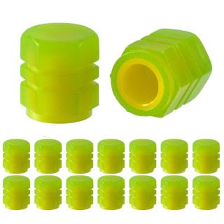 Set 16 capace pentru supapa cauciucuri, fosforescente, universale, ABS, galben