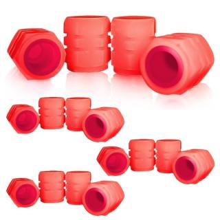 Set 16 capace pentru supapa cauciucuri, fosforescente, universale, ABS, rosu