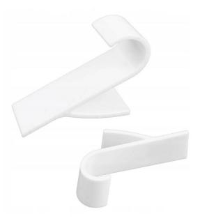 Set 2 suporturi de prosoape si haine, pentru calorifer, plastic, 9.8 cm, alb