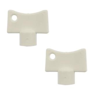 Set 2x Cheie universala pentru aerisit calorifere, din plastic, 21 x 18 x 10 mm, cap tip fluture