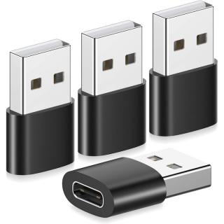 Set 4x Adaptor mini USB tip C la USB, viteza rapida de transfer - Negru