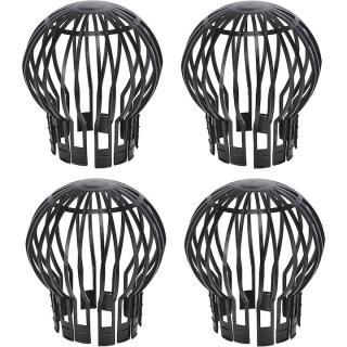 Set 4x Parafrunzar pentru scurgere jgheab, 90-125 mm, material plastic, negru