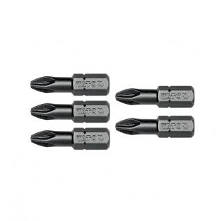 Set 5 biti profesionali Yato 1 4  , 25mm, cap PZ2, HRC 58-62, realizat din otel forjat, cu acoperire anticoroziva