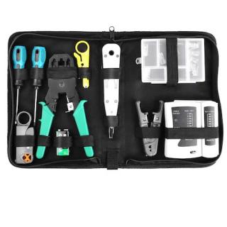 Set de testare a cablului de retea LAN,13in1 cu baterie 9V si husa transport incluse