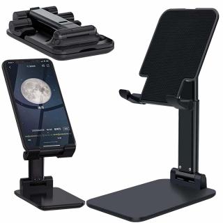 Suport pliabil universal pentru telefoane si tablete de pana la 10 inch - Negru