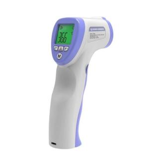 Termometru digital fara contact, precizie ridicata, pentru temperatura corpului uman, bebelusi, 32-42  C - Alb, mov