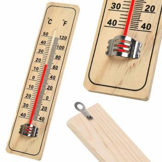 Termometru din lemn pentru interior si exterior,-40 + 50 grade