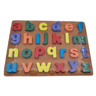 Alfabet colorat din lemn, 29x23 cm