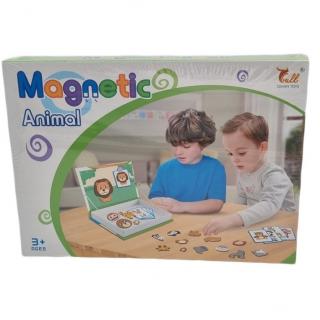 Cutie cu Puzzle Magnetic Animale, 26x19 cm