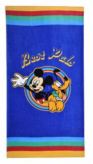 Prosop plaja, Mickey Mouse, BlueStripes, 70x140 cm