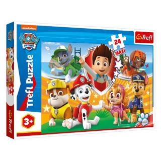 Puzzle Paw Patrol, 40 x 60 cm, 24 piese Maxi, 3 ani+