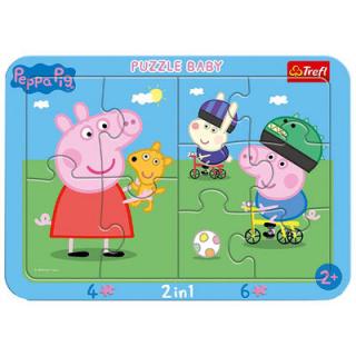 Puzzle Peppa Pig Baby, 2 in 1, 4 si 6 piese