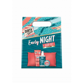 Set Early Night - crema de maini 100 ml, balsam de buze 10 g, spray pentru par 100 ml, perna pentru ochi