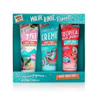 Set geluri de dus Dirty Works Wash-Rise-Repeat, 3x50 ml