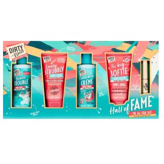 Set Hall of Fame , Dirty Works, 50 ml, Gel de dus 100 ml, Spumant 100 ml, Gel de dus exfoliant 100 ml, Balsam de buze 10 ml