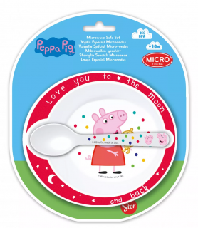 Set mic dejun 2 piese, bol si lingura, Peppa Pig