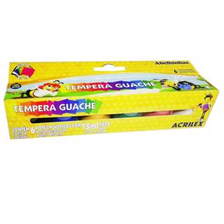 Tempera 6 culori 15ml Acrilex