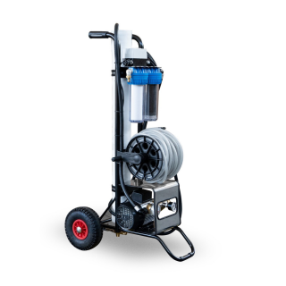 Aparat mobil de spalat panouri fotovoltaice  geamuri, motor electric monofazat de 500W, 18 bari, kit complet