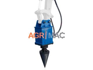 Burghiu tip con de despicat lemne pentru miniexcavator de 1-4 tone, EB09 EB10 EB12