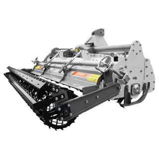Freza de pamant heavy duty cu nivelator, 230 cm, conectare cardan tractor, rotatie inversa, Aardenburg Kappa XL