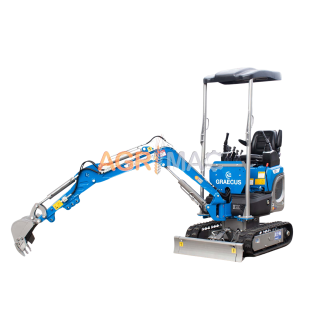 Miniexcavator EB12-PRO 1.2 tone, senile reglabile, joystick, 14 CP Motor KUBOTA D722 3 cilindrii Diesel, sistem hidraulic EATON USA