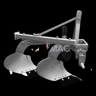 Plug agricol dupa tractor cu 2 trupite, 84 cm, conectare tiranti tractor, DIA10i