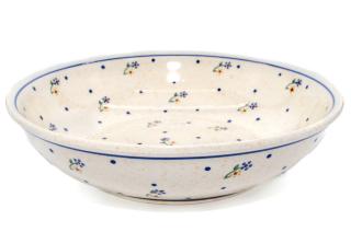 Bol pentru salata Little Flowers, din ceramica smaltuita, pictat manual, 25,2 cm, volum 1,4 L