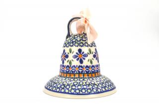 Clopotel din ceramica Joy, ceramica smaltuita, pictata manual, 11,4 cm