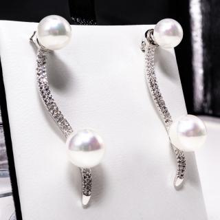 Cercei din argint 925 Snake Pearls
