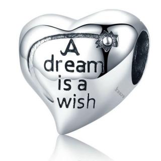 Talisman din argint 925 A dream is a wish Heart